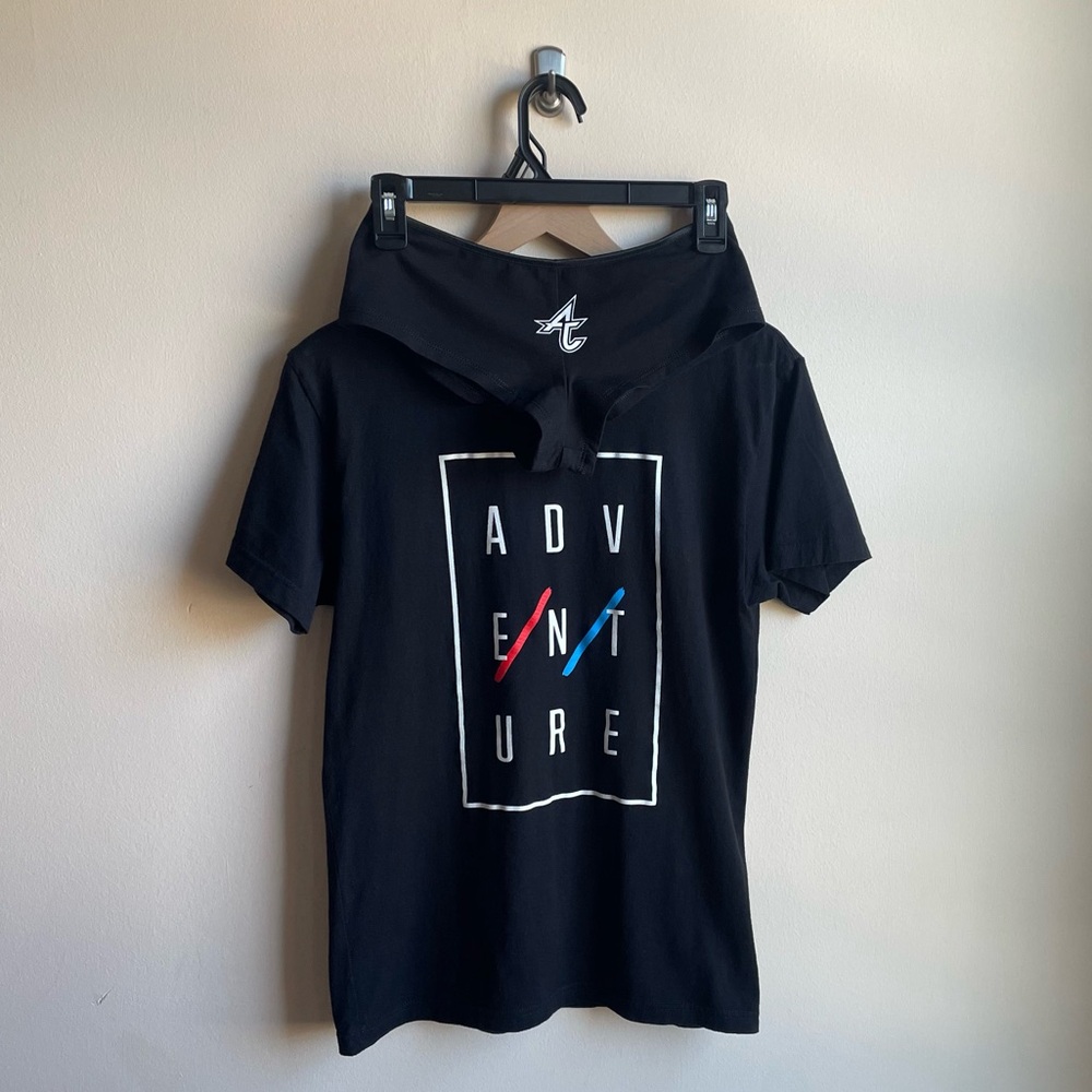 Adventure Club Black Graphic Short Sleeve T-Shirt & Boy Short Panties